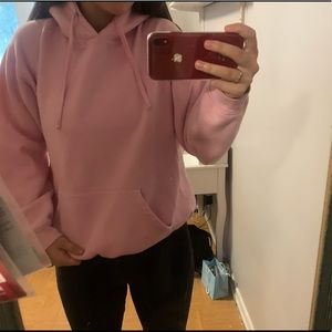 pink hoodie